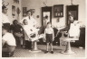 Peluqueria de Vicente Hormiga Mederos. El niño de pie previsiblemente mi abuelo Juan Hormiga Perez. (Corteseía de familia Daryanani-Hormiga)
